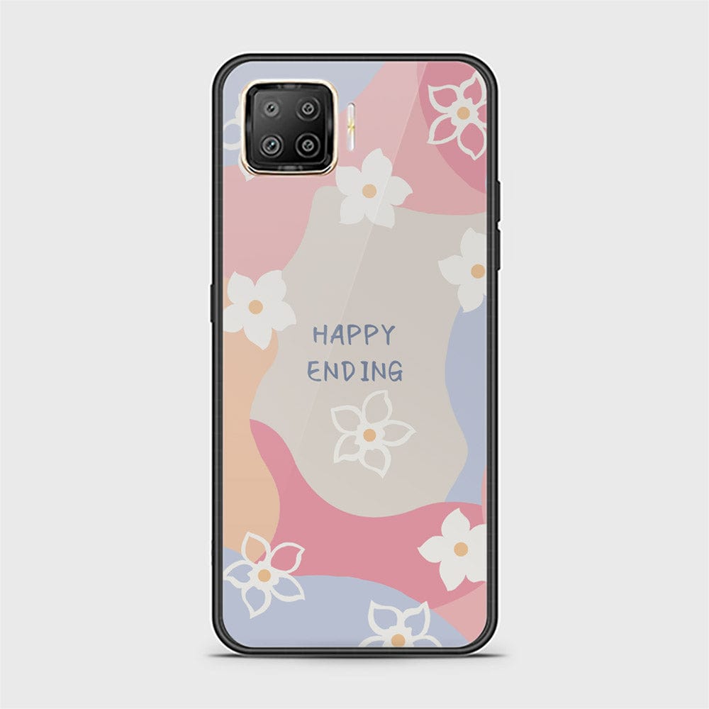 Oppo Reno 4F Cover - Happy Series - HQ Ultra Shine Premium Infinity Glass Soft Silicon Borders Case