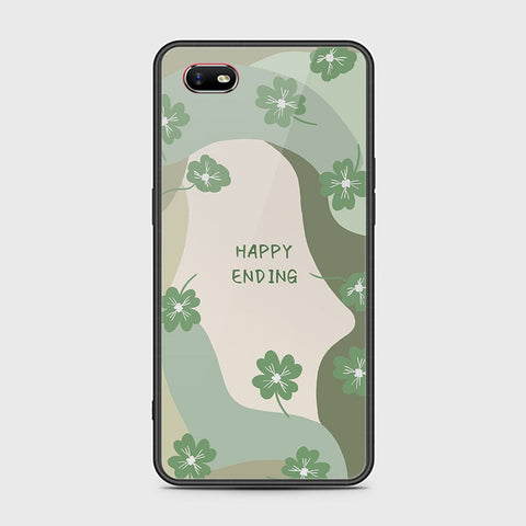 Oppo A1k Cover - Happy Series - HQ Ultra Shine Premium Infinity Glass Soft Silicon Borders Case