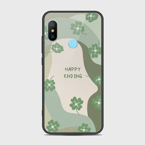 Xiaomi Redmi Note 6 Pro Cover - Happy Series - HQ Ultra Shine Premium Infinity Glass Soft Silicon Borders Case