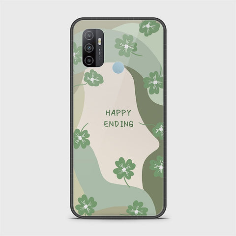 Oppo A53 Cover - Happy Series - HQ Ultra Shine Premium Infinity Glass Soft Silicon Borders Case