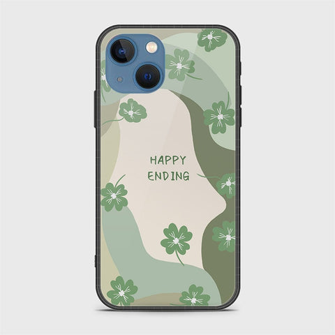 iPhone 13 Cover - Happy Series - HQ Ultra Shine Premium Infinity Glass Soft Silicon Borders Case