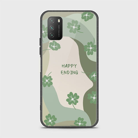 Xiaomi Redmi 9T Cover - Happy Series - HQ Ultra Shine Premium Infinity Glass Soft Silicon Borders Case