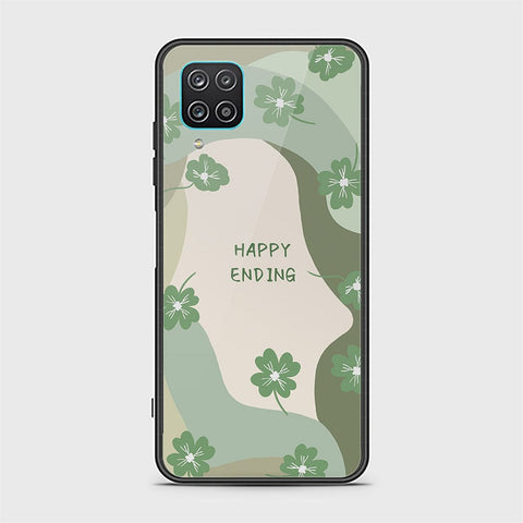 Samsung Galaxy A12 Nacho Cover - Happy Series - HQ Ultra Shine Premium Infinity Glass Soft Silicon Borders Case