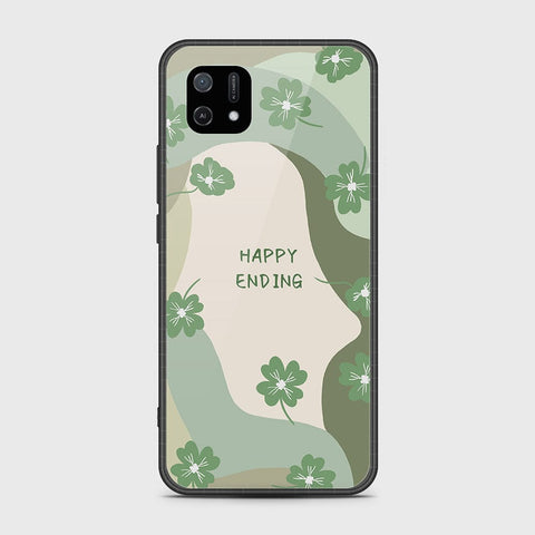 Oppo A16K Cover - Happy Series - HQ Ultra Shine Premium Infinity Glass Soft Silicon Borders Case