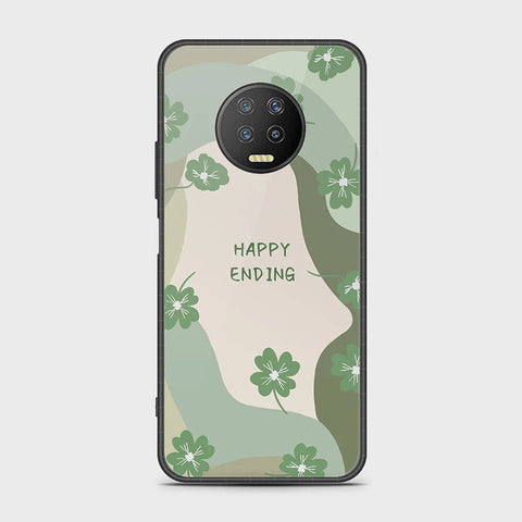 Infinix Note 7 Cover - Happy Series - HQ Ultra Shine Premium Infinity Glass Soft Silicon Borders Case