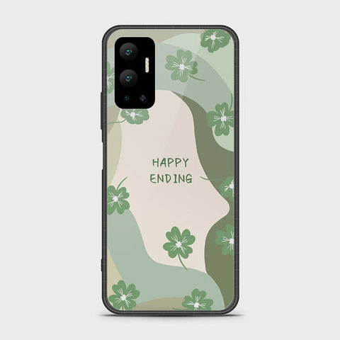 Infinix Hot 12 Cover - Happy Series - HQ Ultra Shine Premium Infinity Glass Soft Silicon Borders Case