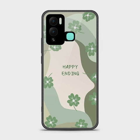 Infinix Hot 12 Play Cover - Happy Series - HQ Ultra Shine Premium Infinity Glass Soft Silicon Borders Case