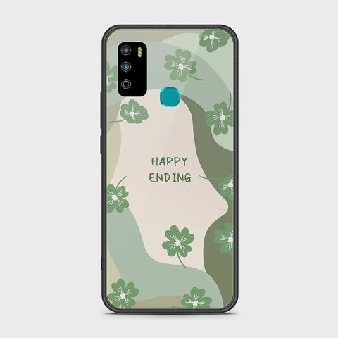 Infinix Hot 9 Play Cover - Happy Series - HQ Ultra Shine Premium Infinity Glass Soft Silicon Borders Case