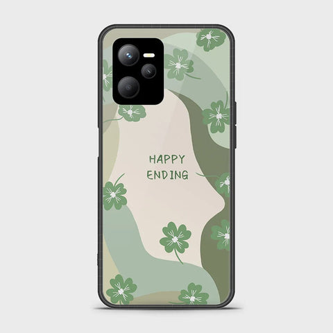 Realme V25 Cover - Happy Series - HQ Ultra Shine Premium Infinity Glass Soft Silicon Borders Case