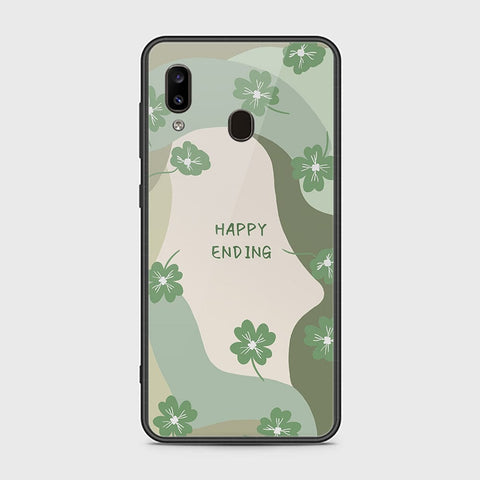 Samsung Galaxy A30 Cover - Happy Series - HQ Ultra Shine Premium Infinity Glass Soft Silicon Borders Case