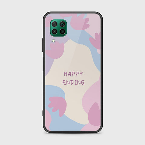 Huawei Nova 7i Cover - Happy Series - HQ Ultra Shine Premium Infinity Glass Soft Silicon Borders Case