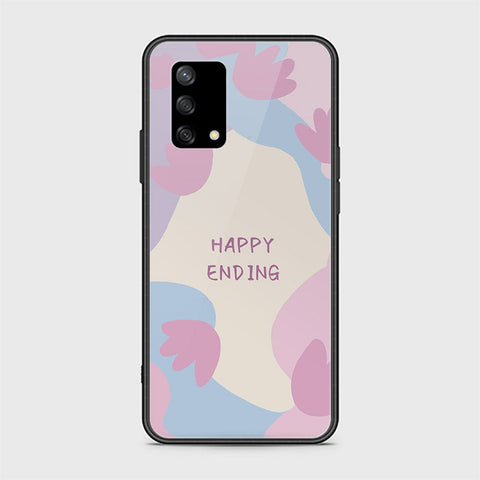 Oppo F19 Cover - Happy Series - HQ Ultra Shine Premium Infinity Glass Soft Silicon Borders Case