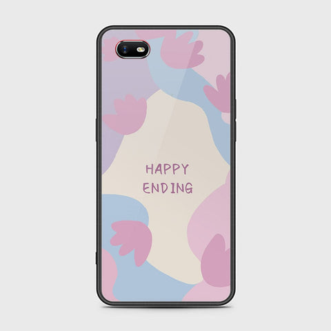 Oppo A1k Cover - Happy Series - HQ Ultra Shine Premium Infinity Glass Soft Silicon Borders Case