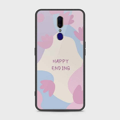 Oppo F11 Cover - Happy Series - HQ Ultra Shine Premium Infinity Glass Soft Silicon Borders Case