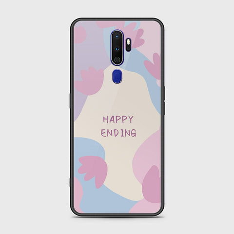 Oppo A5 2020 Cover - Happy Series - HQ Ultra Shine Premium Infinity Glass Soft Silicon Borders Case