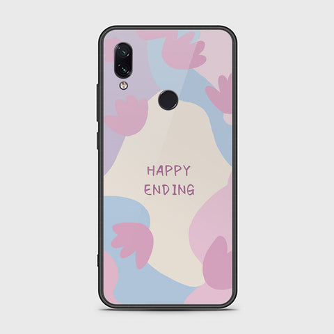 Xiaomi Redmi Note 7 Cover - Happy Series - HQ Ultra Shine Premium Infinity Glass Soft Silicon Borders Case