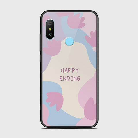 Xiaomi Redmi Note 6 Pro Cover - Happy Series - HQ Ultra Shine Premium Infinity Glass Soft Silicon Borders Case