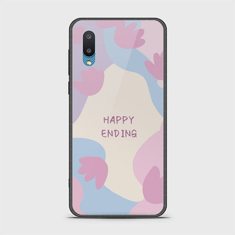 Samsung Galaxy A02 Cover - Happy Series - HQ Ultra Shine Premium Infinity Glass Soft Silicon Borders Case