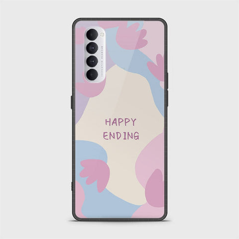 Oppo Reno 4 Pro Cover - Happy Series - HQ Ultra Shine Premium Infinity Glass Soft Silicon Borders Case