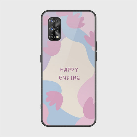 Realme 7 Pro Cover - Happy Series - HQ Ultra Shine Premium Infinity Glass Soft Silicon Borders Case