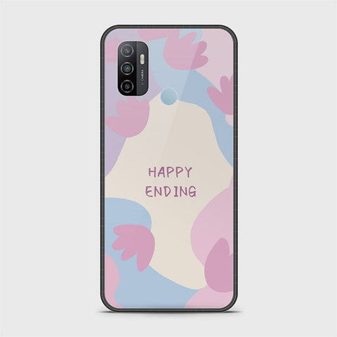 Oppo A53 Cover - Happy Series - HQ Ultra Shine Premium Infinity Glass Soft Silicon Borders Case