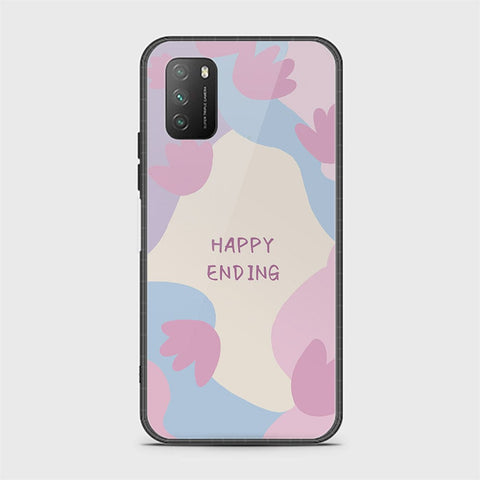 Xiaomi Redmi 9T Cover - Happy Series - HQ Ultra Shine Premium Infinity Glass Soft Silicon Borders Case