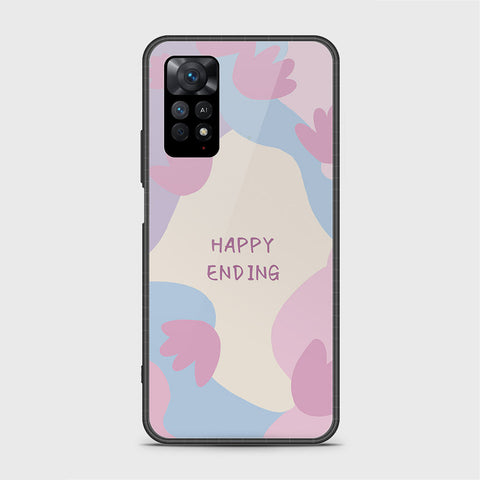 Xiaomi Redmi Note 11S Cover - Happy Series - HQ Ultra Shine Premium Infinity Glass Soft Silicon Borders Case