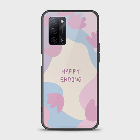 Oppo A55s Cover - Happy Series - HQ Ultra Shine Premium Infinity Glass Soft Silicon Borders Case