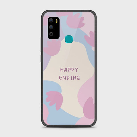 Infinix Hot 9 Play Cover - Happy Series - HQ Ultra Shine Premium Infinity Glass Soft Silicon Borders Case