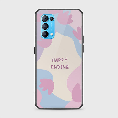 Oppo Reno 5 4G Cover - Happy Series - HQ Ultra Shine Premium Infinity Glass Soft Silicon Borders Case