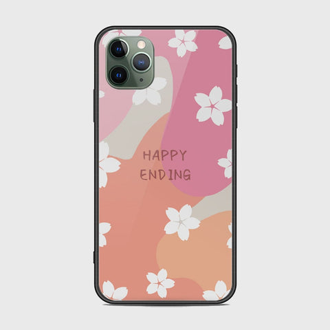 iPhone 11 Pro Max Cover - Happy Series - HQ Ultra Shine Premium Infinity Glass Soft Silicon Borders Case