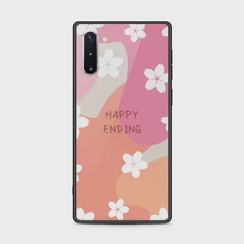 Samsung Galaxy Note 10 Cover - Happy Series - HQ Ultra Shine Premium Infinity Glass Soft Silicon Borders Case