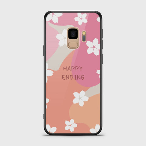 Samsung Galaxy S9 Cover - Happy Series - HQ Ultra Shine Premium Infinity Glass Soft Silicon Borders Case