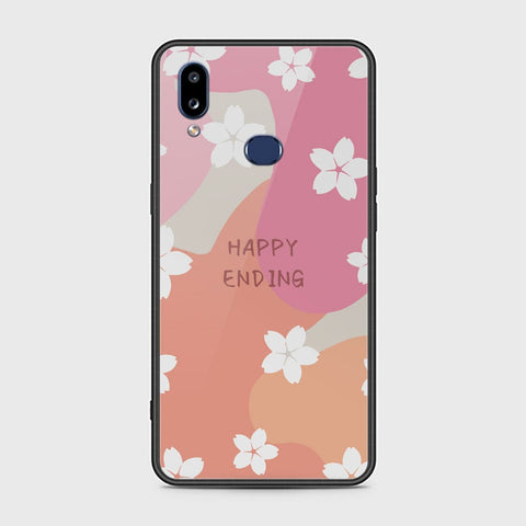 Samsung Galaxy A10s Cover - Happy Series - HQ Ultra Shine Premium Infinity Glass Soft Silicon Borders Case