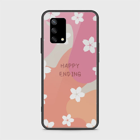 Oppo F19 Cover - Happy Series - HQ Ultra Shine Premium Infinity Glass Soft Silicon Borders Case