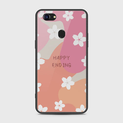 Oppo F5 Cover - Happy Series - HQ Ultra Shine Premium Infinity Glass Soft Silicon Borders Case