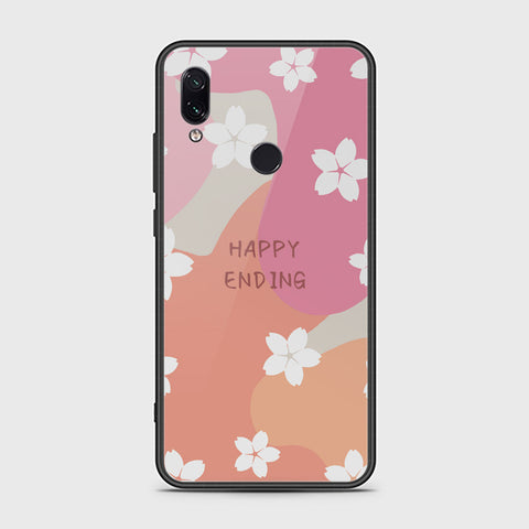 Xiaomi Redmi Note 7 Cover - Happy Series - HQ Ultra Shine Premium Infinity Glass Soft Silicon Borders Case