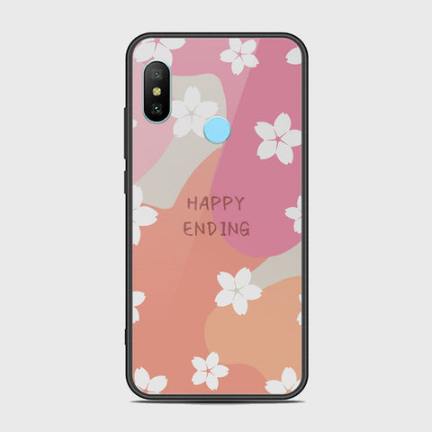 Xiaomi Redmi Note 6 Pro Cover - Happy Series - HQ Ultra Shine Premium Infinity Glass Soft Silicon Borders Case