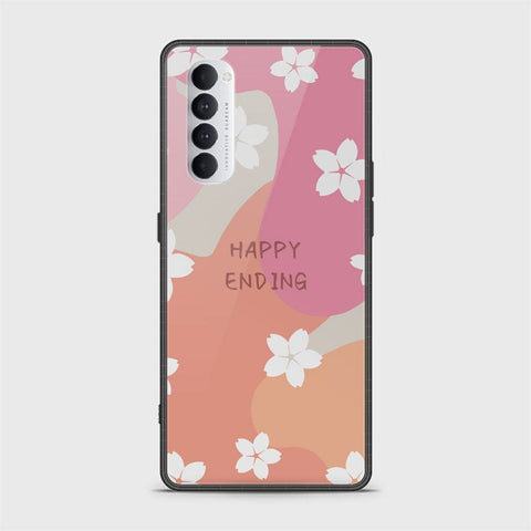 Oppo Reno 4 Pro Cover - Happy Series - HQ Ultra Shine Premium Infinity Glass Soft Silicon Borders Case