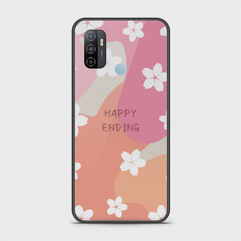 Oppo A53 Cover - Happy Series - HQ Ultra Shine Premium Infinity Glass Soft Silicon Borders Case