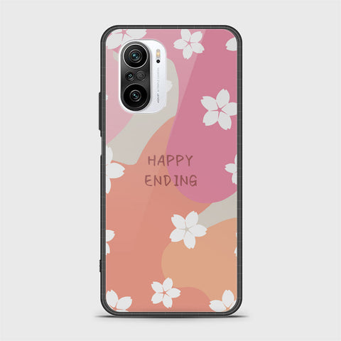 Xiaomi Redmi K40 Cover - Happy Series - HQ Ultra Shine Premium Infinity Glass Soft Silicon Borders Case