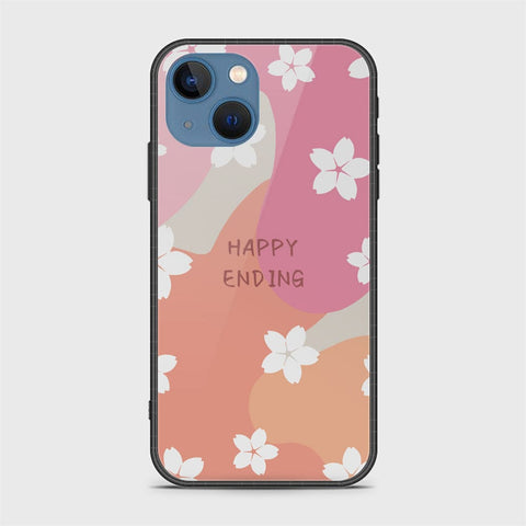 iPhone 13 Cover - Happy Series - HQ Ultra Shine Premium Infinity Glass Soft Silicon Borders Case