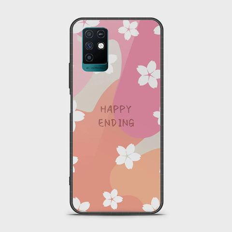 Infinix Note 10 Cover - Happy Series - HQ Ultra Shine Premium Infinity Glass Soft Silicon Borders Case