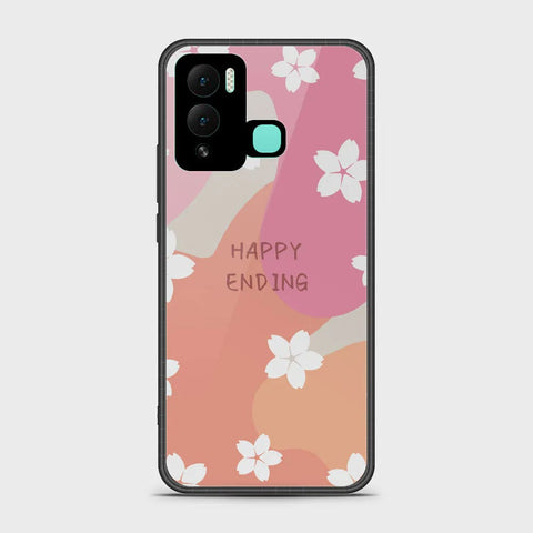 Infinix Hot 12 Play Cover - Happy Series - HQ Ultra Shine Premium Infinity Glass Soft Silicon Borders Case