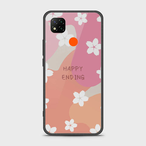 Xiaomi Redmi 9C Cover - Happy Series - HQ Ultra Shine Premium Infinity Glass Soft Silicon Borders Case