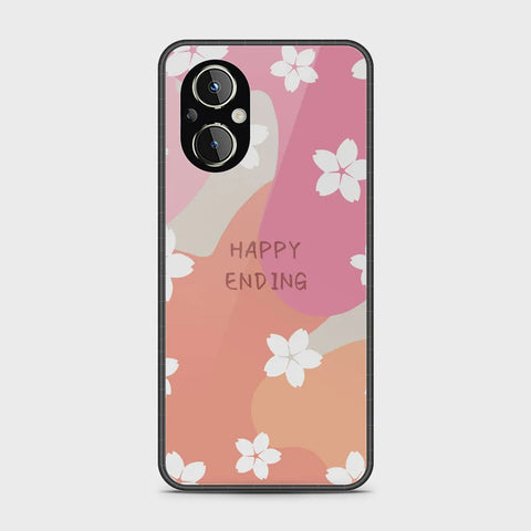 Oppo Reno 7Z 5G Cover - Happy Series - HQ Ultra Shine Premium Infinity Glass Soft Silicon Borders Case