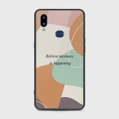 Samsung Galaxy A10s Cover - Happy Series - HQ Ultra Shine Premium Infinity Glass Soft Silicon Borders Case