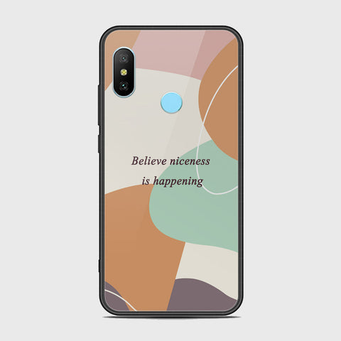 Xiaomi Redmi Note 6 Pro Cover - Happy Series - HQ Ultra Shine Premium Infinity Glass Soft Silicon Borders Case