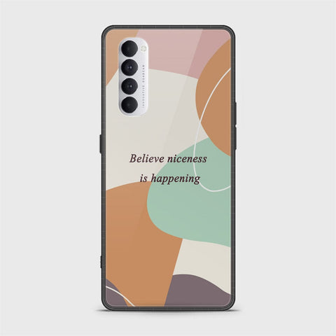 Oppo Reno 4 Pro Cover - Happy Series - HQ Ultra Shine Premium Infinity Glass Soft Silicon Borders Case