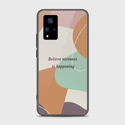 Vivo V21 Cover - Happy Series - HQ Ultra Shine Premium Infinity Glass Soft Silicon Borders Case